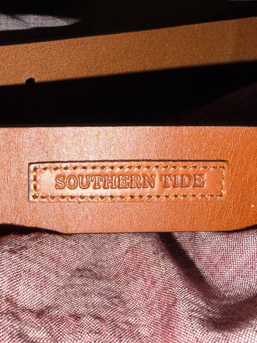Southern Tide Men’s Leather Belt - Tan